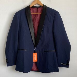 OppoSuits Men's Dark Blue Blazer with Black Trim Size‎ 36